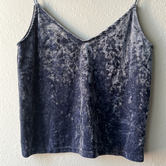 H&M DIVIDED Crushed Velvet Long Crop Tank - Picture 5 of 7